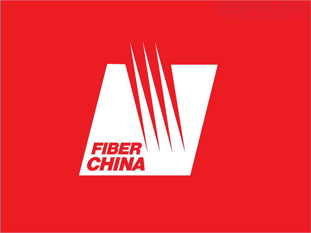 中國建材集團(tuán)進(jìn)出口公司FIBER CHINA 出口光纖材料logo設(shè)計反白效果