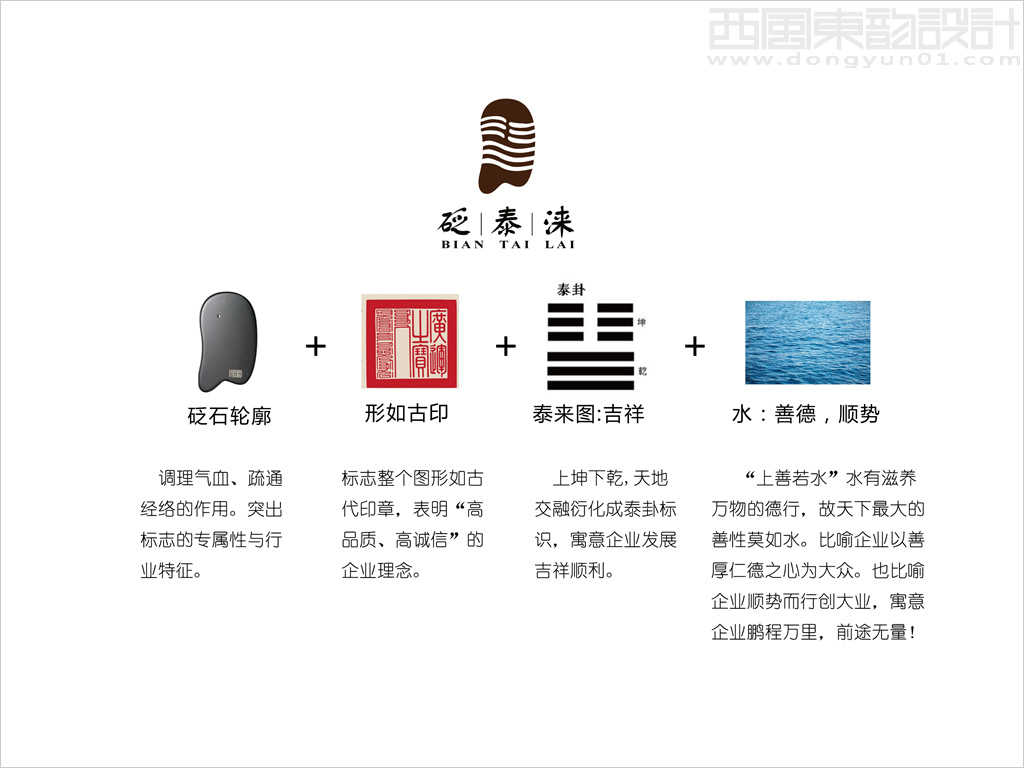 北京砭泰淶健康科技公司標志設計創意說明