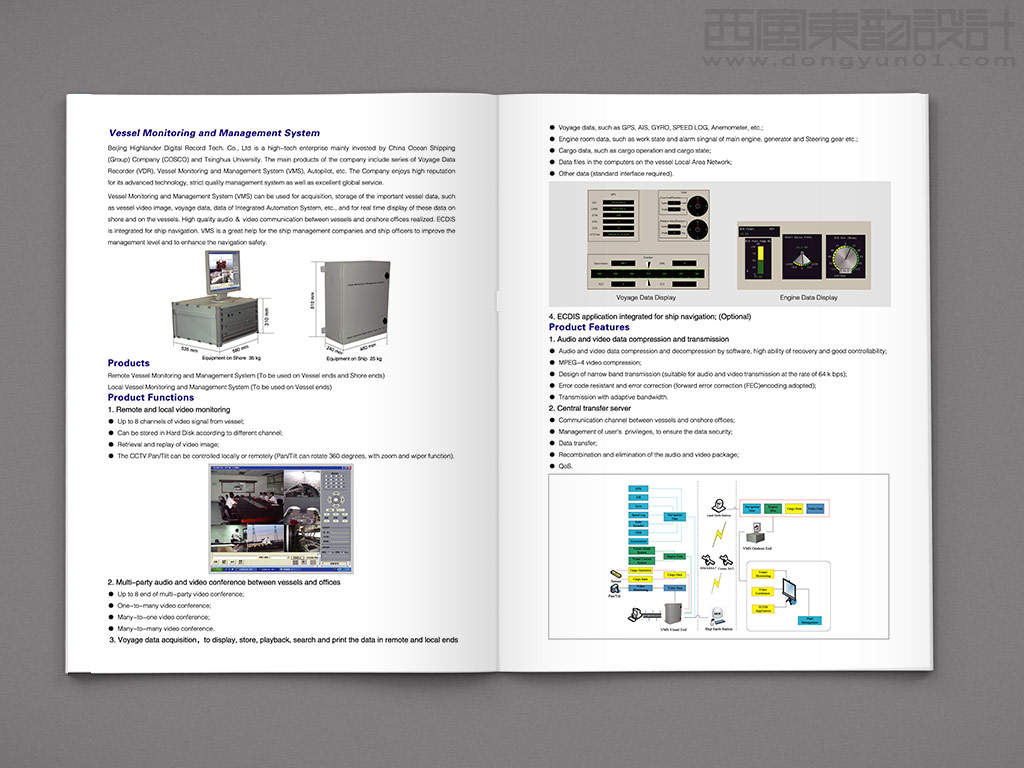 北京海蘭信數據記錄科技有限公司船舶監控管理系統（VMS）宣傳折頁設計之內頁設計