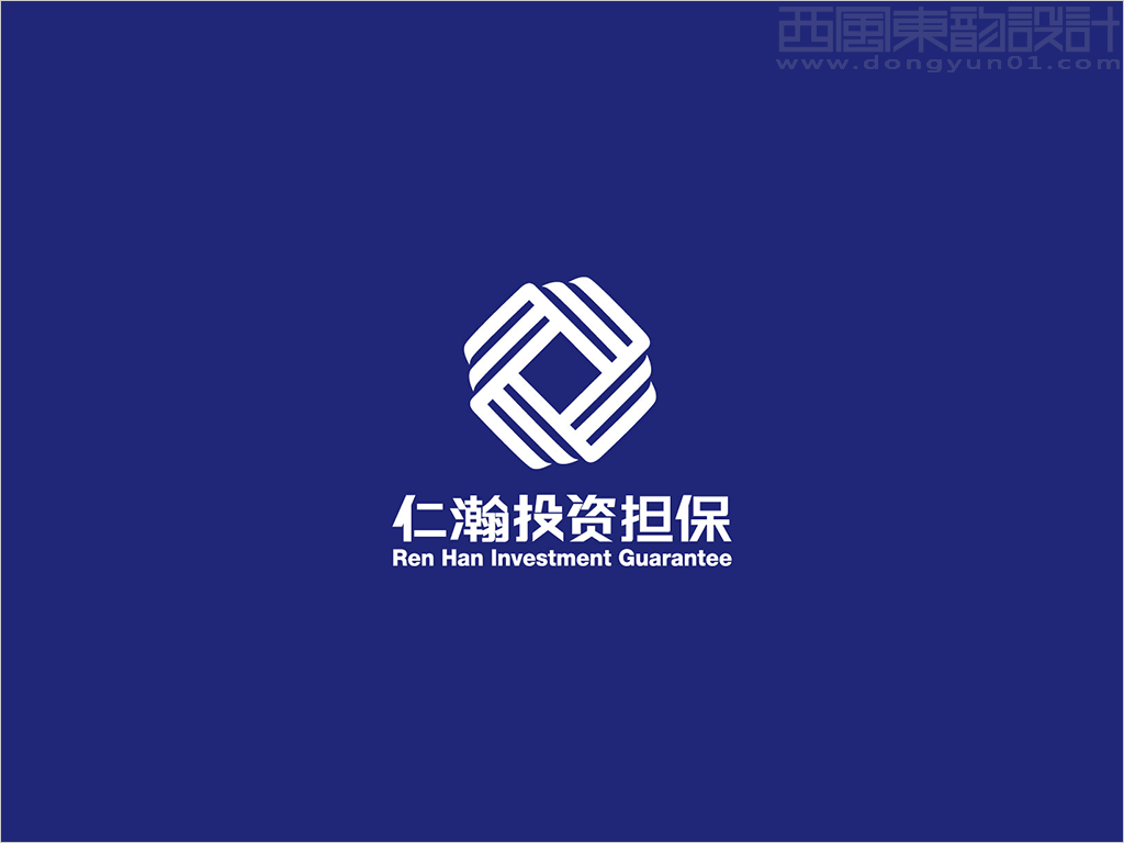 北京仁瀚投資擔保有限公司標志設計反白圖