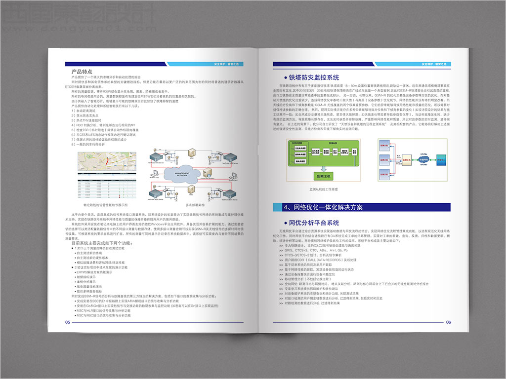 北京睿博孚科技有限公司畫冊設計之網絡優化一體化解決方案內頁設計