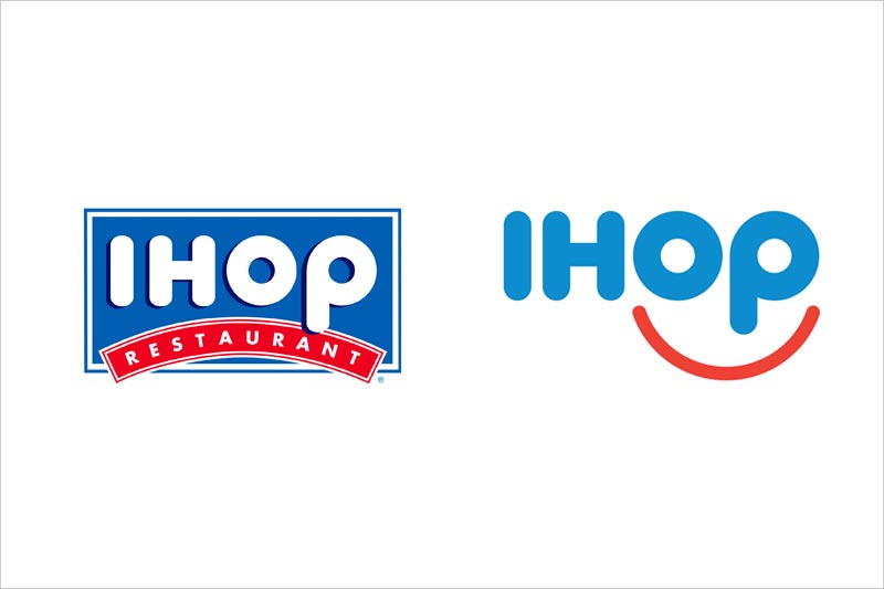 IHOP 新舊商標設計對比圖