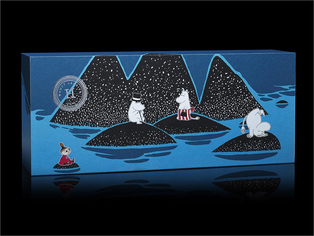 瑞典Moomin糖果禮盒包裝設計之正面展示