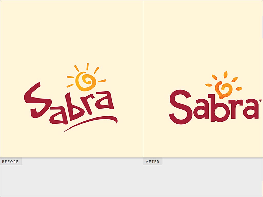 Sabra調味品logo設計新舊對比