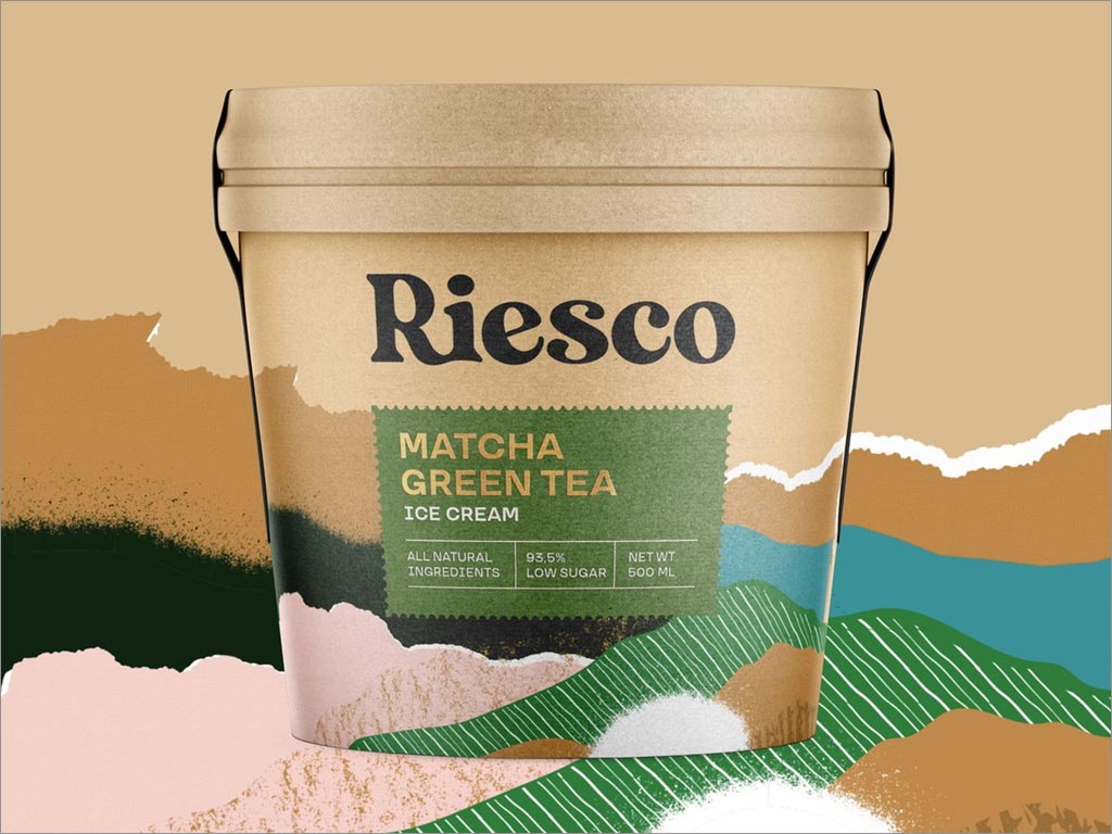 Riesco抹茶冰淇淋包裝設計