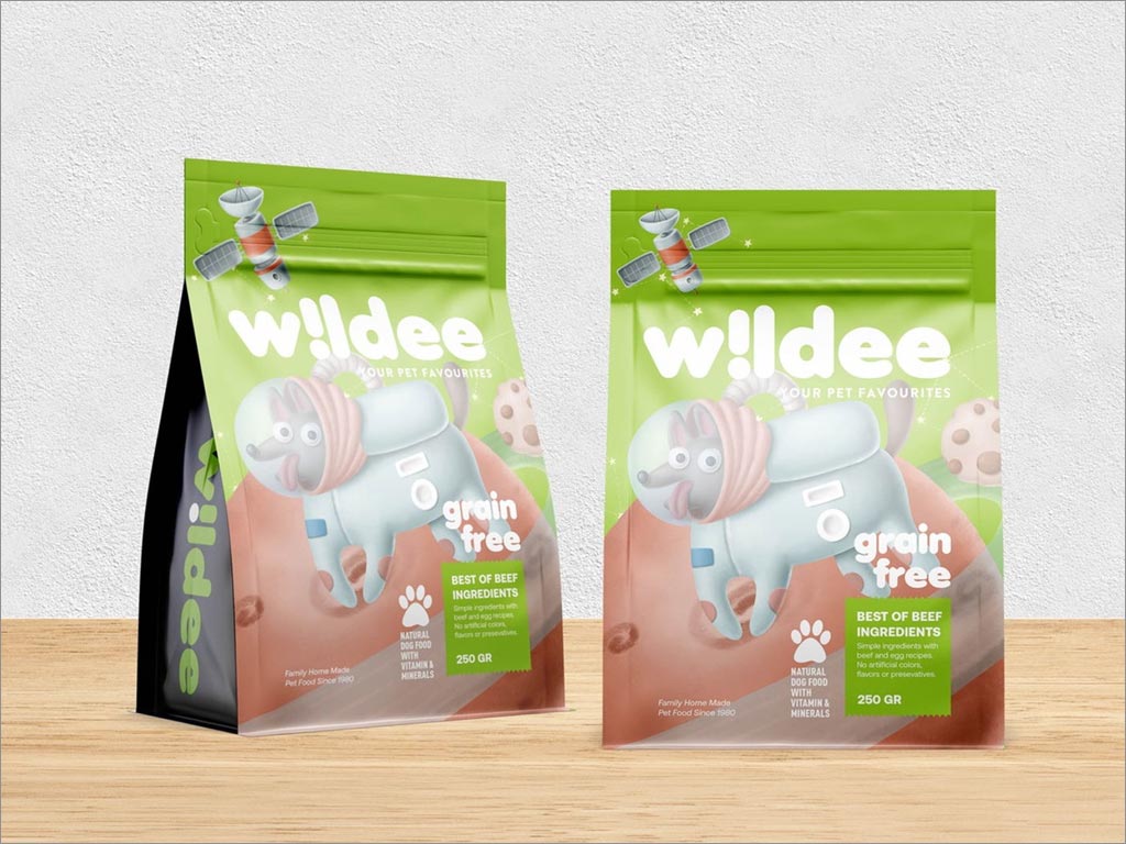 印度尼西亞Wildee牛肉成分狗糧包裝設(shè)計