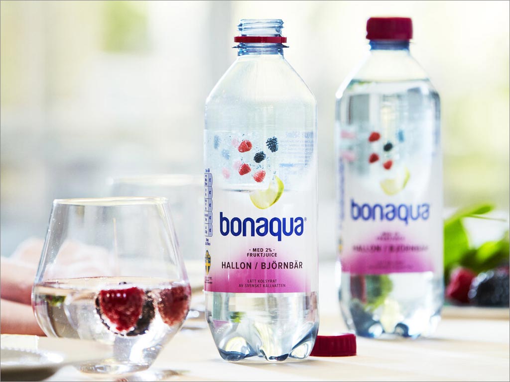 Bonaqua楊梅味礦物質水包裝設計