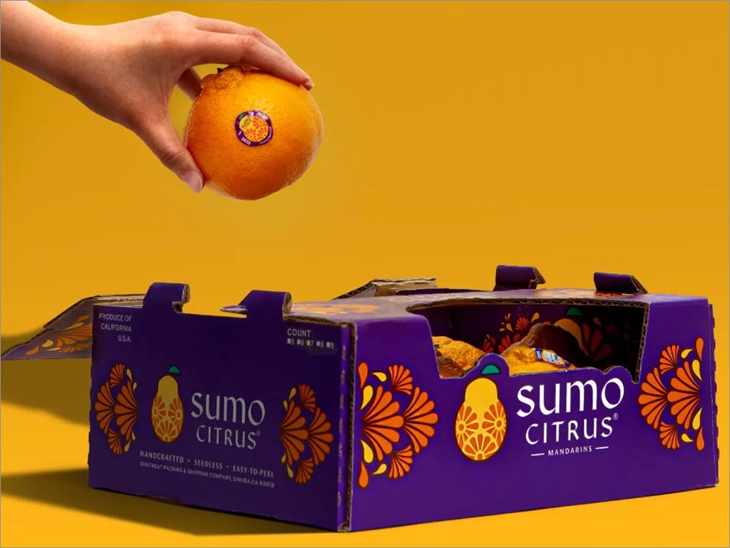 彰顯日本傳統的Sumo Citrus柑橘水果包裝箱設計