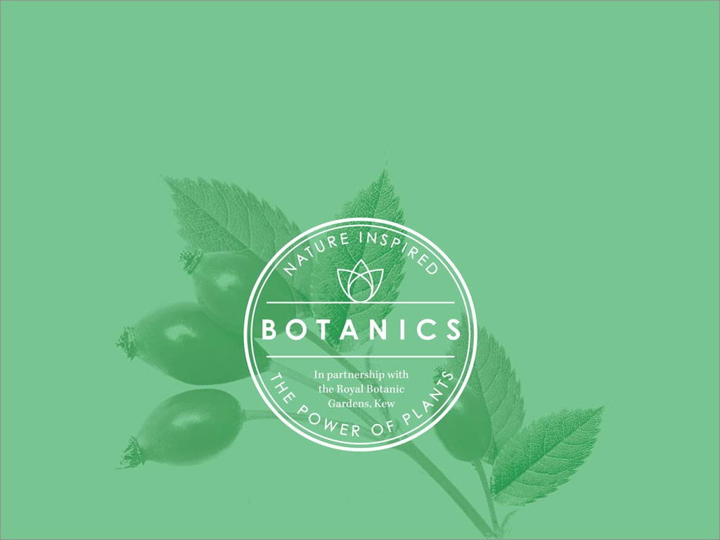 英國Botanics植物性護膚品logo設計