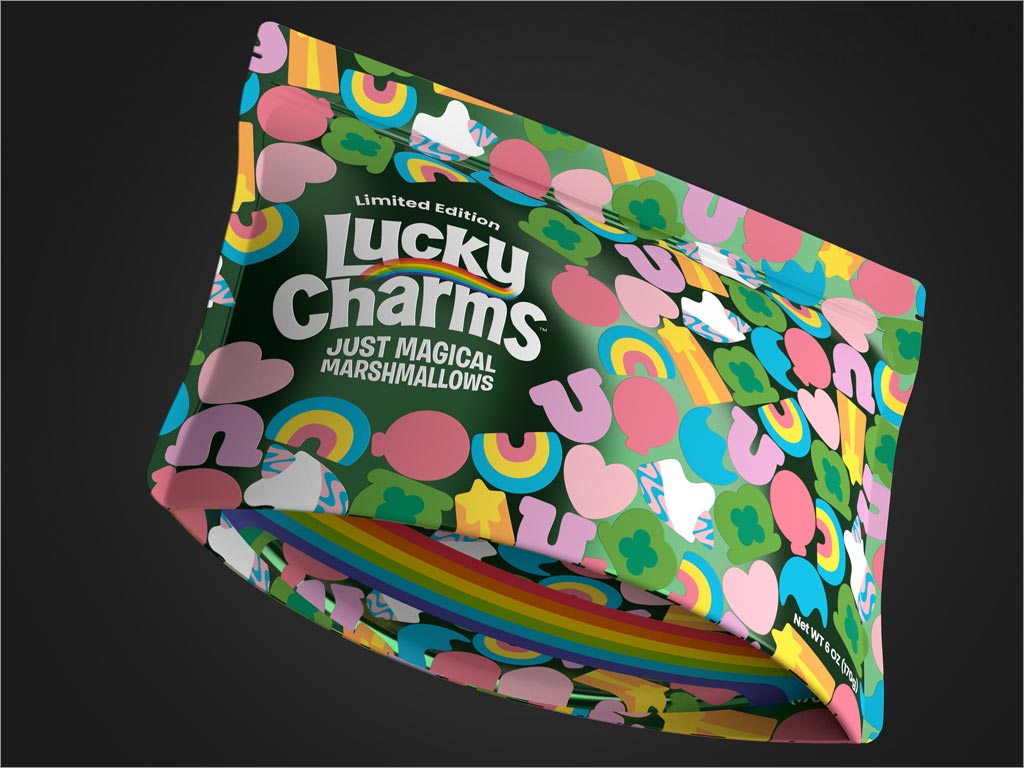 美國Lucky Charms Just Magical棉花糖包裝設計之實物照片