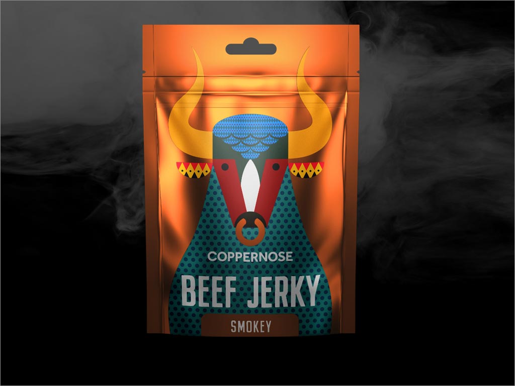 英國Coppernose beef Jerky煙熏味牛肉干休閑食品包裝設計