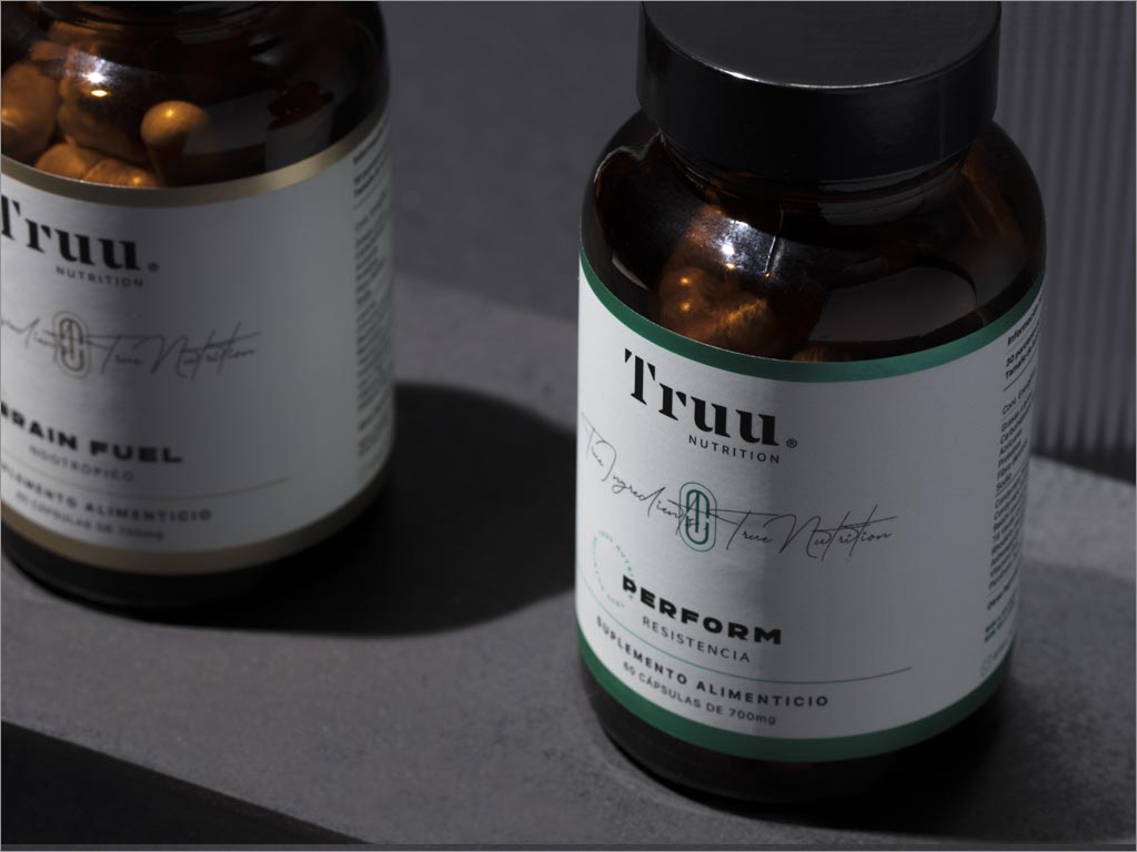 Truu Nutrition營養保健補品瓶貼包裝設計