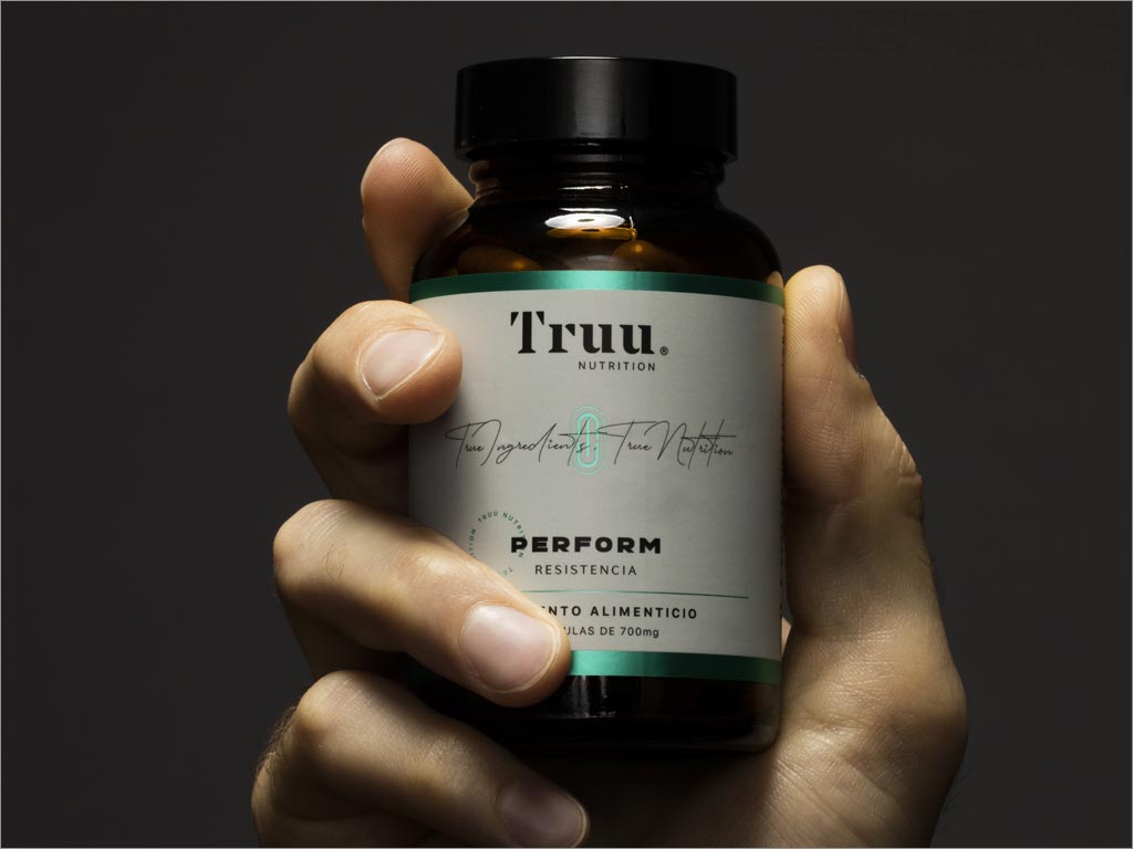 Truu Nutrition營養保健補品包裝設計之實物照片