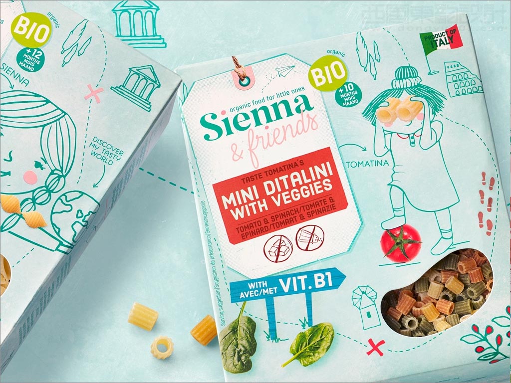 比利時Sienna＆Friends休閑食品包裝設計