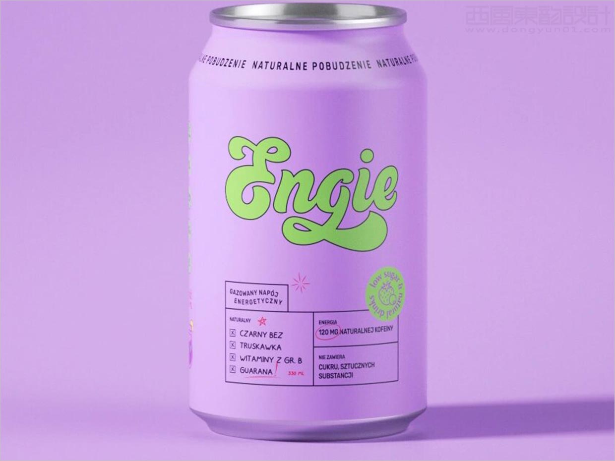 Engie功能性能量飲料易拉罐包裝設計