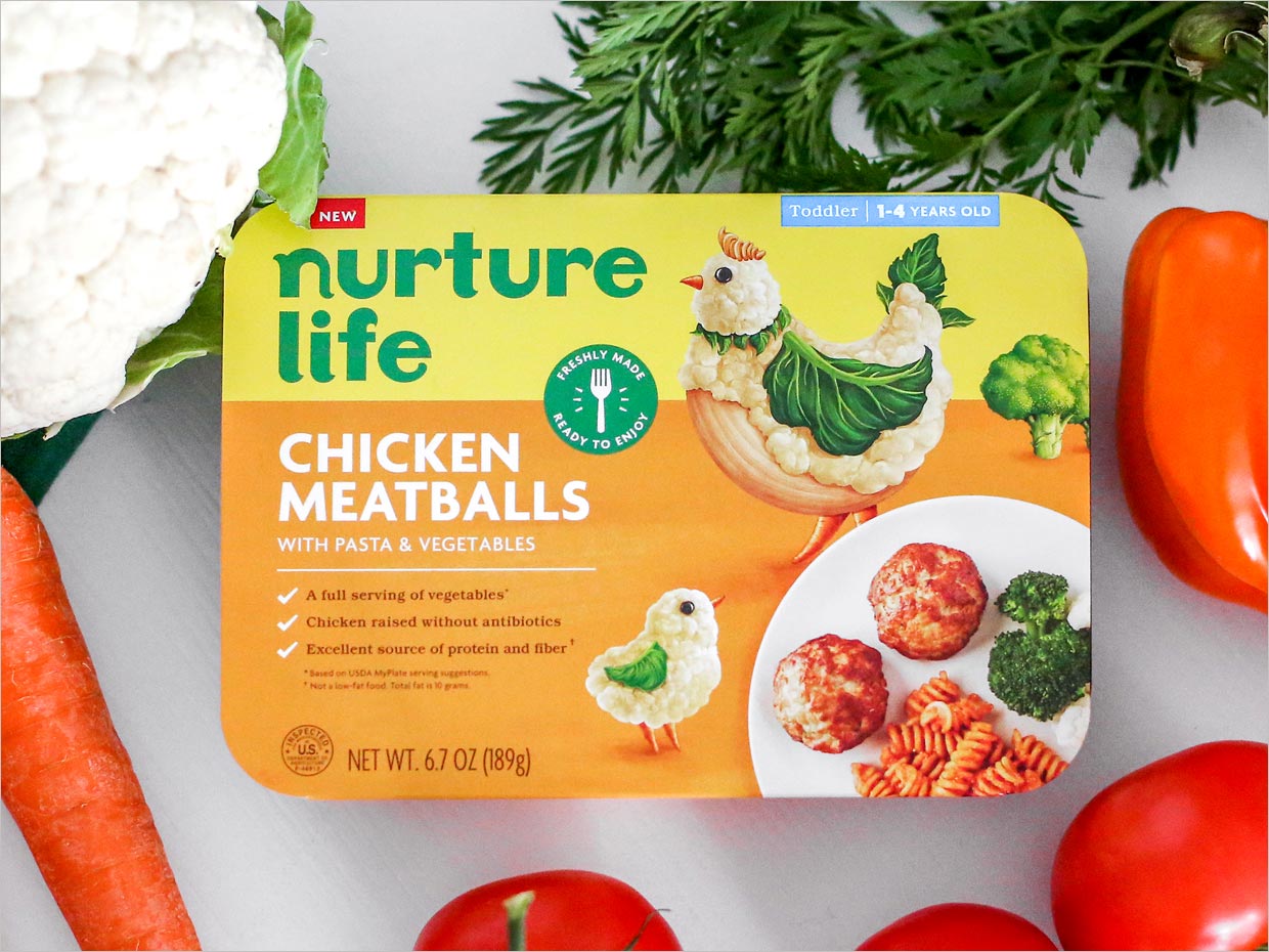 有吸引力的Nurture Life嬰童食品包裝設計