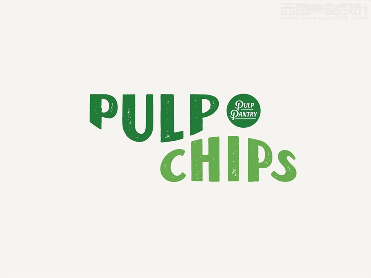 美國Pulp Pantry蔬果脆片休閑零食品牌logo設計